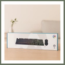 Bezos Kablolu Rgb Oyuncu Klavye ve Mouse Seti - Siyah Bezos1