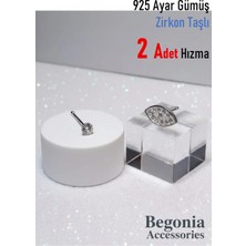 Lunexa 925 Ayar Gümüş  2 Adet Zirkon Taşlı Hızma Set