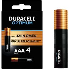 Duracell Optimum 1.5 Volt Alkalin Aaa 4’lü Ince Kalem Pil MX2400