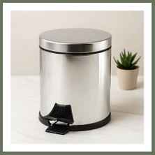 Bezos Pedallı Çöp Kovası 3 L Krom Metal Bezos1