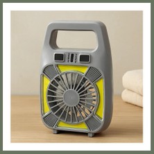Bezos USB Şarjlı 2in1 Mini Fan ve Fener 10W ? 2 Kademe, Su Geçirmez, Taşınabilir Bezos1
