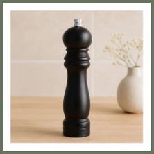 Bezos Siyah Ahşap Tuz ve Baharat Öğütücü - Büyük (Ø4.5 cm x 19.5 Cm) Bezos1