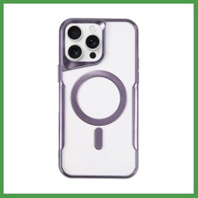 Soi Home iPhone 16 Pro Uyumlu Kılıf Boyi Magsafe Silikon Kapak - Derin Mor Soı