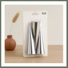 Bezos Metal Pasta Dekorasyon Kalıbı 3'lü (Çap 3.4 cm x 12 Cm) Bezos1