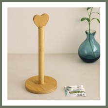 Bezos Bambu Kağıt Havluluk Yuvarlak Taban 12 cm Kalp Sap 28.5 cm Bezos1
