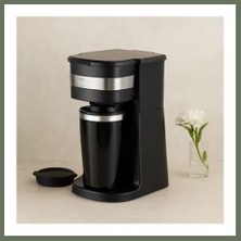Bezos Filtre Kahve Makinesi 700W 400ML Portatif Çelik Bardak Bezos1