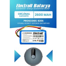 Electroll Proscenic 820s Uyumlu Batarya (Orijinal Kapasite) 2600mah Pil Robot Süpürge Batarya Değişimi