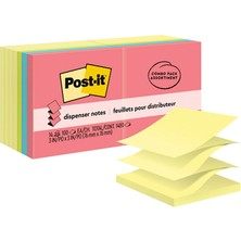 Happy Trend Note Pad Dolgu, 3 x 3, 7 Canary Yellow & 7 Asst. Brights 100-SHEET Ped