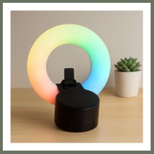 Bezos Bluetooth Mini Hoparlör USB Şarjlı LED Işıklı Telefon Tutucu Bezos1