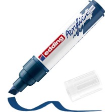Happy Trend 5000 Akrilik Marker Geniş - Koyu Mavi - 1 Su Geçirmez Akrilik Boya Kalemi - Keski Ucu 5-10 mm - Tuval Üzerine Çizim Için Akrilik Boya Kalemi, Sanat Kağıdı ve Ahşap