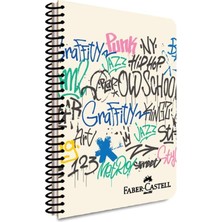 Happy Trend Grafiti Desenli Spiralli Defter, A4, 80 Yaprak, 70G Kağıt, Çizgili, Dayanıklı Kapak, Kolay Açılan Spiral Cilt, Asorti Renkler