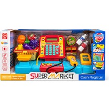 Duman Toys Super Market Sesli Işıklı Oyuncak Yazar Kasa ve Market Seti Pos Cihazlı 3+ Yaş
