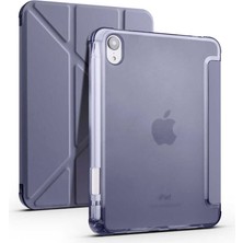 Akare iPad Mini 2021 (6.nesil) Kılıf Kalem Bölmeli Uyku Modlu Yatay ve Dikey Standlı Katlanır Akr