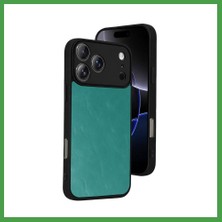 Soi Home iPhone 17 Pro Max Uyumlu Aras Deri Kapak - Açık Yeşil Soı