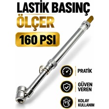 Lastik Basınç Ölçer 160 Psı Metal Gövde Hassas Hava Basınç Ölçüm Cihazı