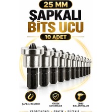 Bits Ucu Seti 10 Adet 25 mm Ph2 Yıldız Vidalama Uçları