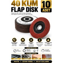 Flap Disk 10'lu 115X22 mm Metal ve Ahşap Zımpara