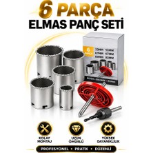 6 Parça Elmas Delik Açma Seti Fayans, Granit, Beton Uyumlu