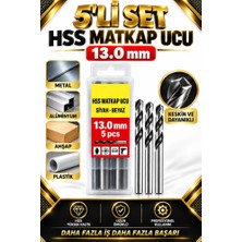 13 mm Hss Matkap Ucu 5li Set Metal Alüminyum Ahşap Plastik Delme Ucu