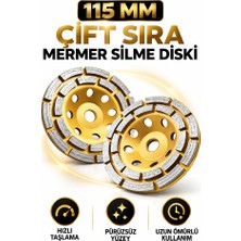 Çift Sıra 115 mm Elmas Mermer Silme Diski Avuç Taşlama