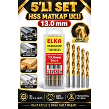 13 mm Hss Titanyum Kaplı Matkap Ucu 5'li Set Metal Alüminyum Ahşap Plastik Delme Ucu