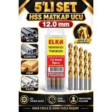 12 mm Hss Titanyum Kaplı Matkap Ucu 5'li Set Metal Alüminyum Ahşap Plastik Delme Ucu