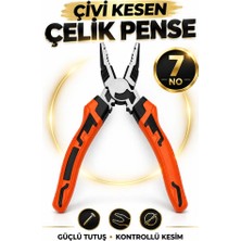 7 No Çivi Kesen Çelik Pense Güçlü Tutuş Kontrollü Kesim El Aleti