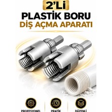 Iç Dış Plastik Boru Diş Açma Seti 2’li 1/2 ve 3/4 Inç Borulara Uyumlu