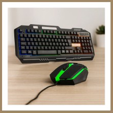 Bezos USB Kablolu Rgb (Gökkuşağı) Işıklı Klavye ve Mouse Seti - 150 cm 22