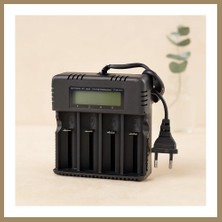 Bezos 4 Yuvalı Li-Ion Pil Şarj Cihazı 3000MA 4.2V (18650/26650/16340 Uyumlu) 22
