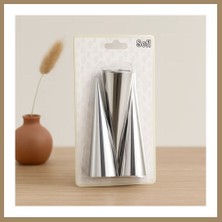 Bezos Metal Pasta Dekorasyon Kalıbı 3'lü (Çap 3.4 cm x 12 Cm) 22