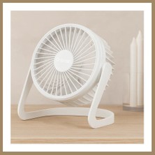 Bezos USB Şarjlı Masaüstü Fan 14.5X14.1 cm Pvc Gövde 22