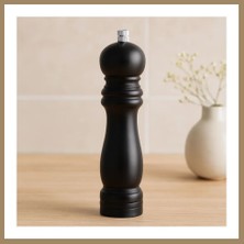 Bezos Siyah Ahşap Tuz ve Baharat Öğütücü - Büyük (Ø4.5 cm x 19.5 Cm) 22
