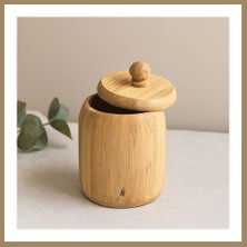 Bezos Kapaklı Ahşap Bambu Şekerlik 7.5 x 8.5 cm 22