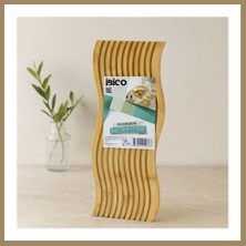 Bezos Bambu Servis Sunum Tahtası 17X39X1.5 cm (Çift Yüzlü Dalgalı/kanallı) 22