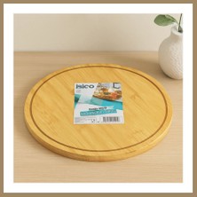 Bezos Yuvarlak 29.7 cm Bambu Döner Sunum Tepsisi (360°) 22