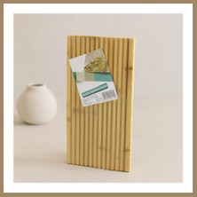 Bezos Bambu Servis Sunum Tahtası 17X39X1.5 cm - Çift Taraflı Düz & Kanallı 22