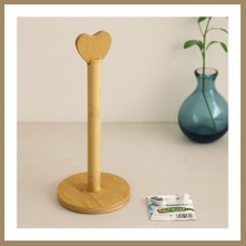 Bezos Bambu Kağıt Havluluk Yuvarlak Taban 12 cm Kalp Sap 28.5 cm 22