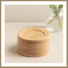 Bezos Bambu Ahşap Çay Tabağı 6'lı - 9.7 cm 22