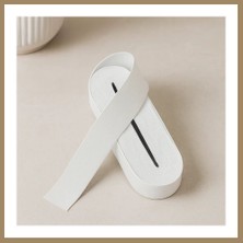 Bezos Yassı Paça Lastik 4 cm Beyaz - 10 M Rulo 22