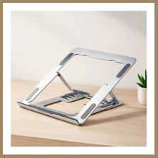 Bezos Katlanabilir Alüminyum Laptop Stand 6 Açılı Gümüş 22