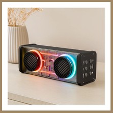 Bezos Taşınabilir Bluetooth Hoparlör 20W USB Şarjlı Işıklı 22