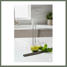 Bezos 3?lü Paslanmaz Çelik Pipet Temizleme Fırçası Seti Bezos1