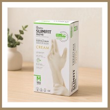 Bezos Slimfit Pudrasız Muayene Eldiven M Krem 100'LÜ 22