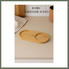 Bezos Bambu Yağdanlık Altlığı Çift Yuvalı 9X19 cm Bezos1