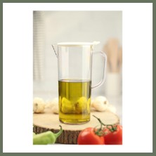 Bezos Akrilik Ölçekli Şeffaf 1 Lt Yağlık & Yağdanlık & Ölçü Kabı ( Cam Değildir ) Bezos1
