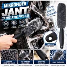 Mersi Shop Mikrofiber Jant Temizleme Fırçası Araç Lastik ve Jant Yıkama Fırçası Yumuşak Kıllı Oto Bakım Aksesuarı