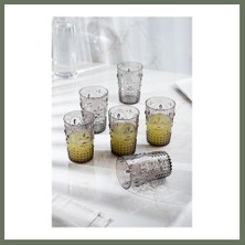 Bezos Akrilik Füme 6'lı Kısa Bardak & Su Meşrubat Kahve Yanı Bardağı 400 ml ( Cam Değildir ) Bezos1