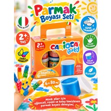 The Monarch Co Baby Süper Yıkanabilir Parmak Boyası Seti 6'lı 80 ml 2+ Yaş Glutensiz Bebek Boyası
