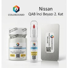 COLORGUARD Nissan QAB İnci Beyazı 2. Kat Rötuş Seti - 2 si 1 Arada İğne ve Fırça Uçlu Şişe, Rötuş Pastası ve Rötuş Çeliği